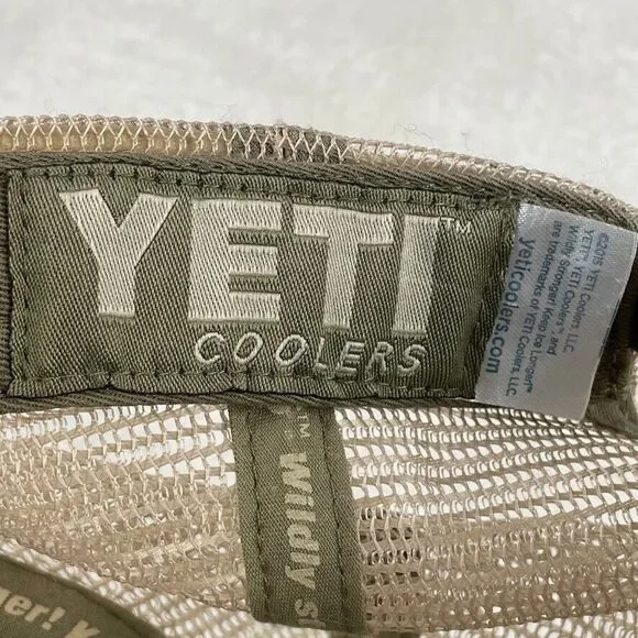 Yeti Coolers Hat Adult Adjustable Snapback Beige Distressed Hiking Camping * - Picture 5 of 7